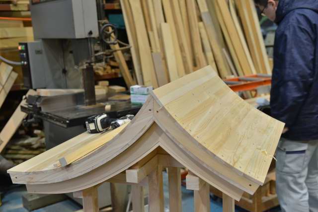 稲荷宮7寸　屋根銅板下地