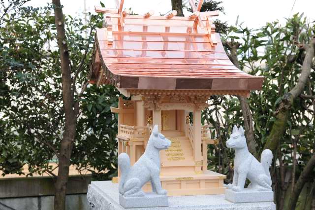 稲荷宮7寸 人造石狐