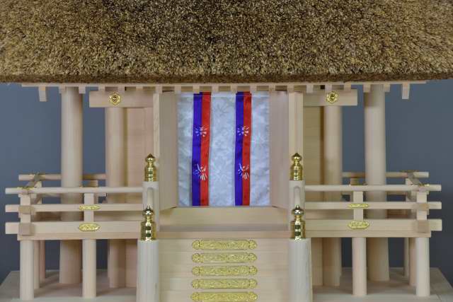 茅葺神棚 伊勢神宮 茅葺一社宮 国民神殿 神棚・神具専門店 伊勢宮 / 【神棚】茅葺一社 伊勢 大