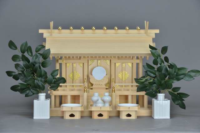 厚屋根三社宮(中)金具付 標準神具セット