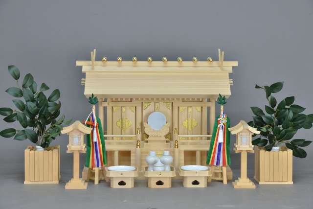 厚屋根三社宮(中)金具付 特別神具セット