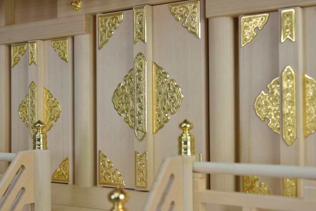 厚屋根三社宮(中)金具付 御扉