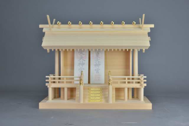 厚屋根三社宮（中）金具付　御神札