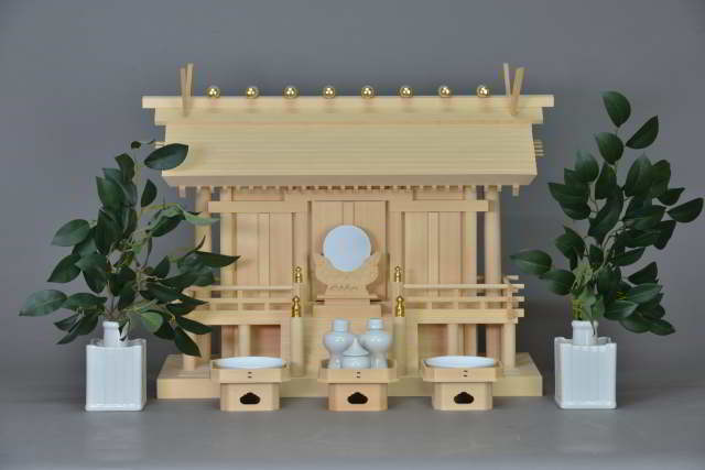 厚屋根通三社宮（中）金具なし　標準神具セット