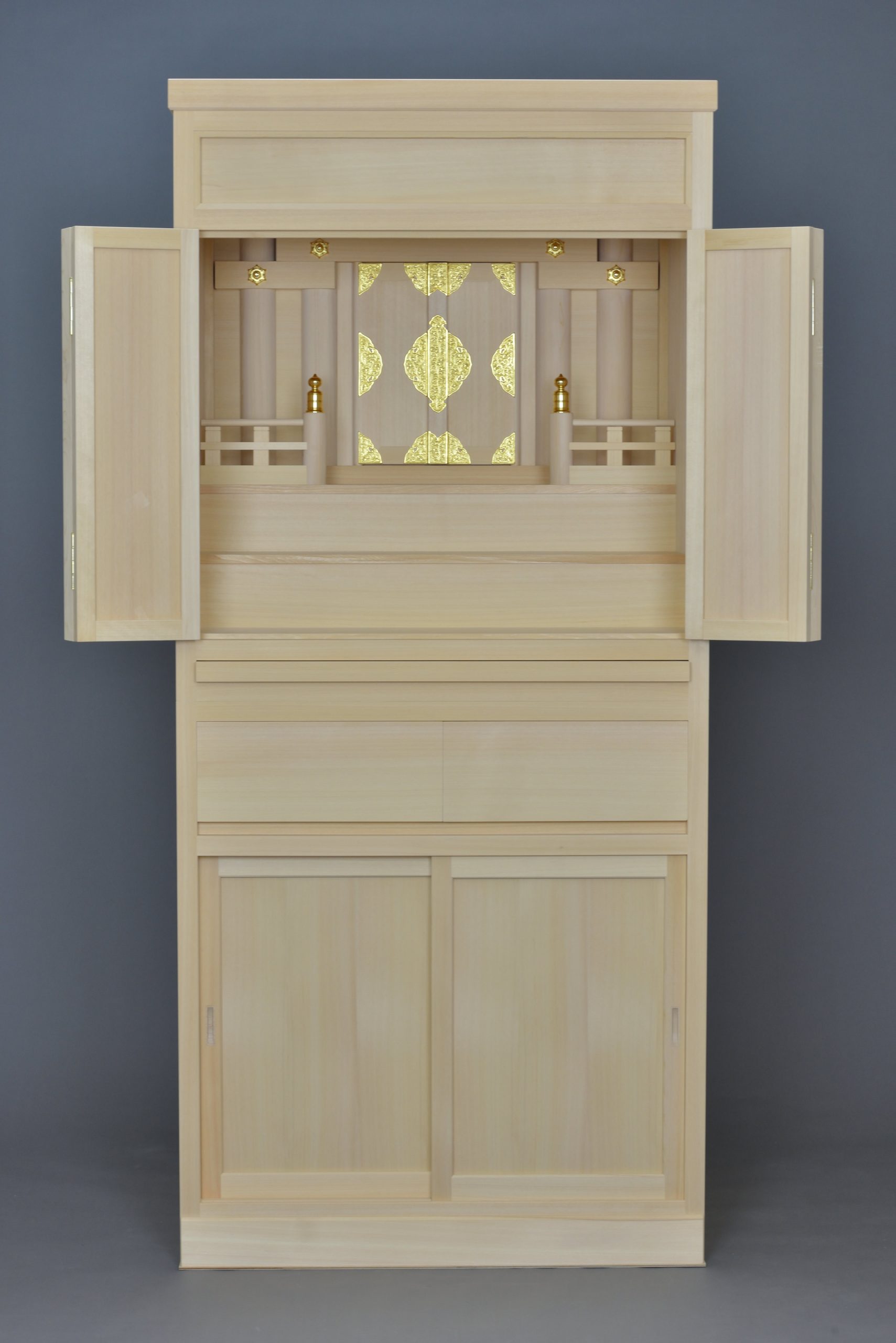 6尺型御霊舎の引出付 内部