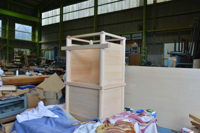 八百津神明神社　胴組立