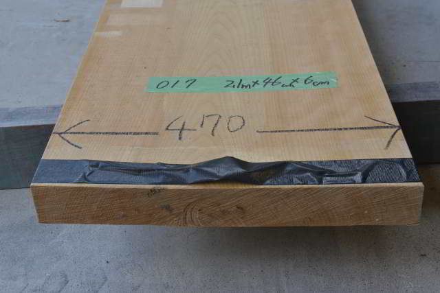 桧一枚板017　木口