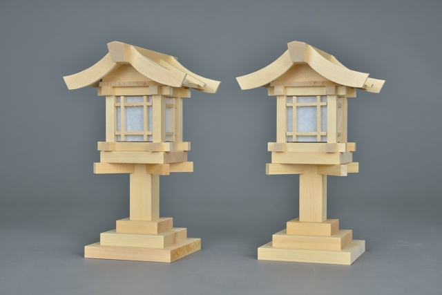 木製灯篭6寸側面