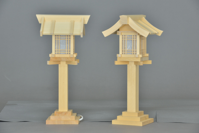 木製灯篭尺2の斜面