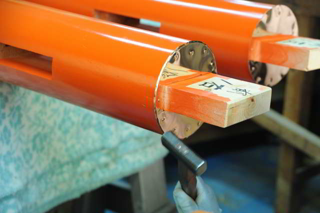 両部鳥居の塗装と板金