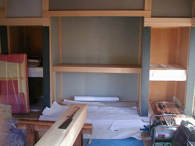 組み込み式祭壇 設置準備