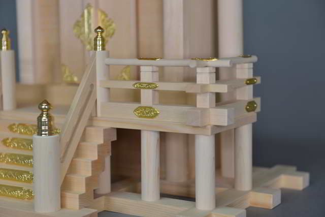 厚板屋根一社宮(中)金具付 高欄