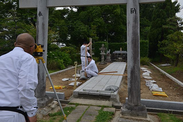 稲荷鳥居の建立敷地調査
