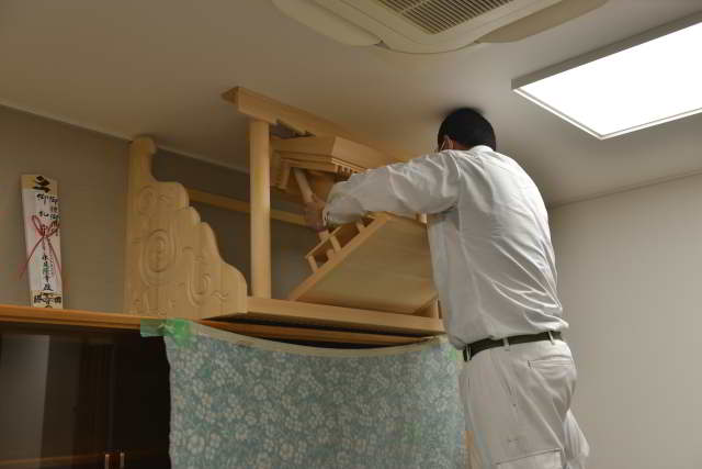 厚屋根一社宮正殿型の設置